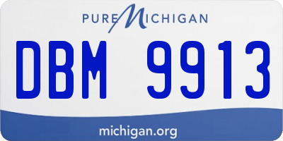 MI license plate DBM9913