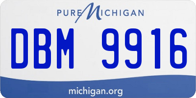 MI license plate DBM9916