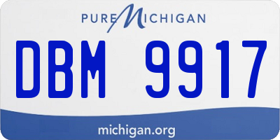 MI license plate DBM9917