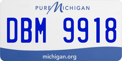 MI license plate DBM9918