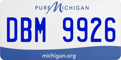 MI license plate DBM9926