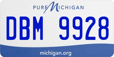 MI license plate DBM9928