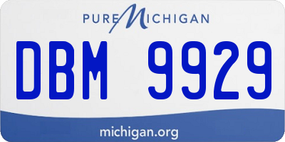 MI license plate DBM9929