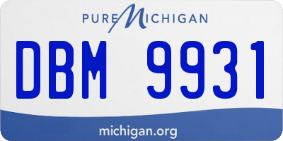MI license plate DBM9931