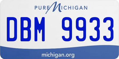 MI license plate DBM9933