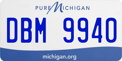 MI license plate DBM9940
