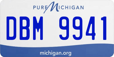 MI license plate DBM9941