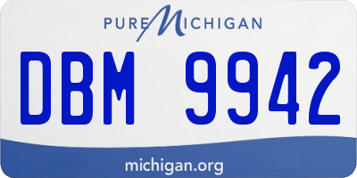 MI license plate DBM9942