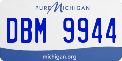 MI license plate DBM9944