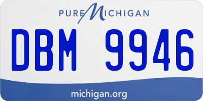 MI license plate DBM9946