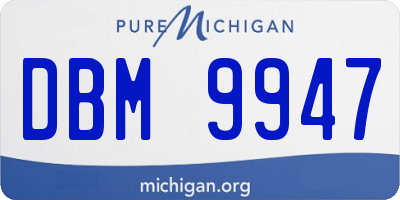 MI license plate DBM9947