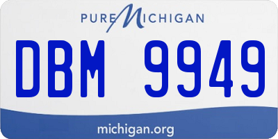 MI license plate DBM9949