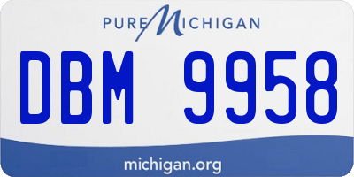MI license plate DBM9958