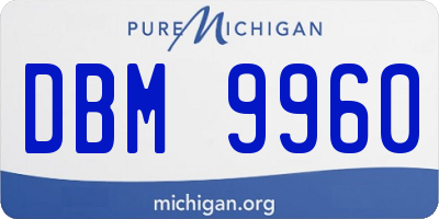 MI license plate DBM9960
