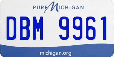 MI license plate DBM9961