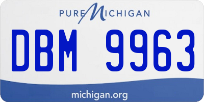 MI license plate DBM9963