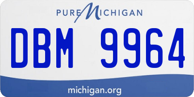 MI license plate DBM9964