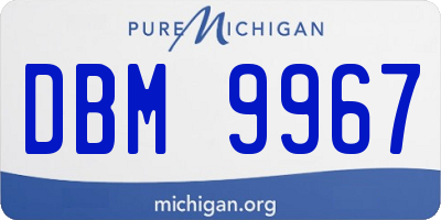 MI license plate DBM9967