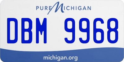 MI license plate DBM9968