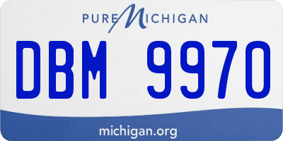 MI license plate DBM9970