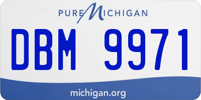 MI license plate DBM9971