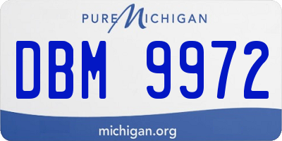 MI license plate DBM9972