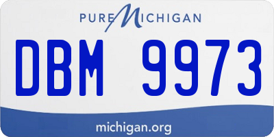 MI license plate DBM9973