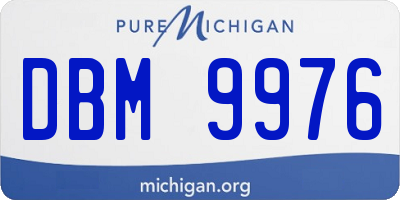 MI license plate DBM9976