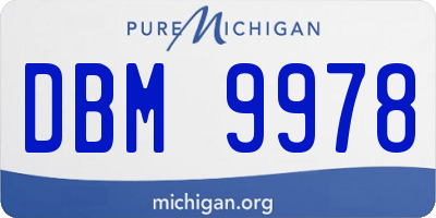 MI license plate DBM9978