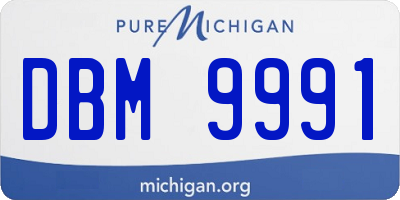 MI license plate DBM9991