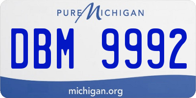 MI license plate DBM9992