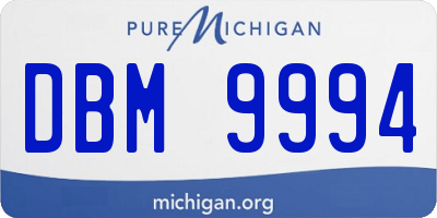 MI license plate DBM9994