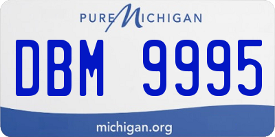 MI license plate DBM9995