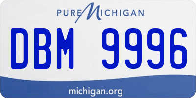 MI license plate DBM9996