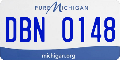 MI license plate DBN0148