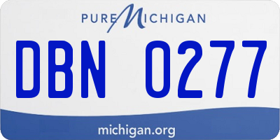 MI license plate DBN0277