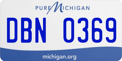 MI license plate DBN0369