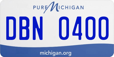 MI license plate DBN0400
