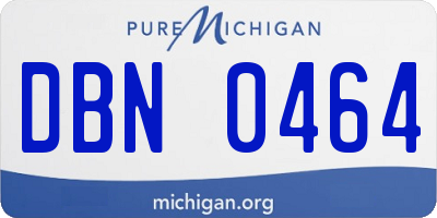 MI license plate DBN0464
