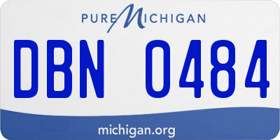 MI license plate DBN0484