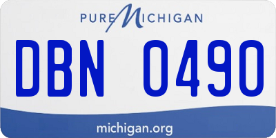 MI license plate DBN0490