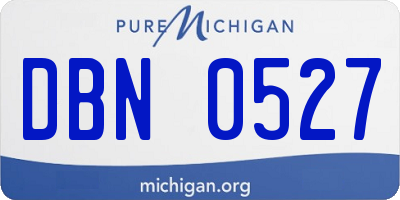 MI license plate DBN0527