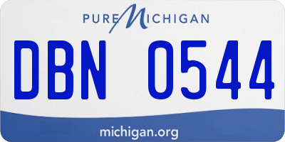 MI license plate DBN0544