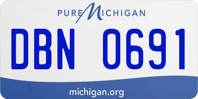 MI license plate DBN0691