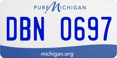 MI license plate DBN0697