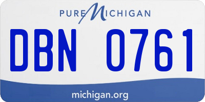 MI license plate DBN0761