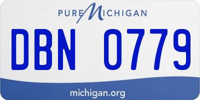 MI license plate DBN0779