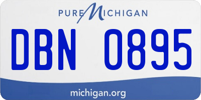 MI license plate DBN0895