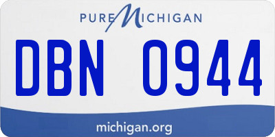 MI license plate DBN0944