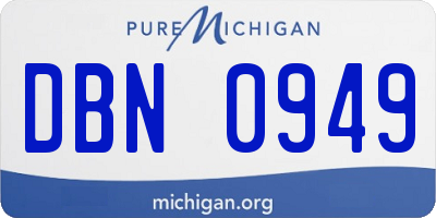 MI license plate DBN0949